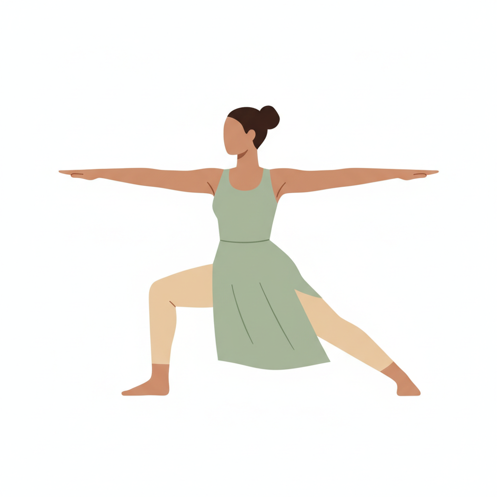 Warrior Pose - Medium Skin